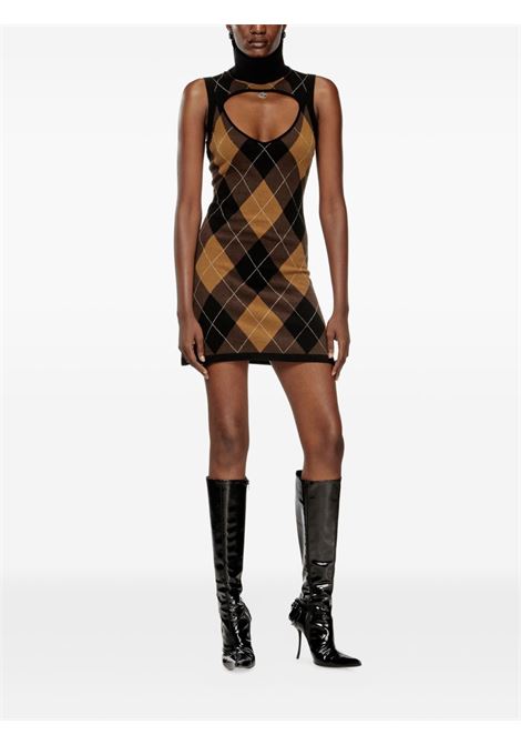 m-romko- dress woman black and brown DIESEL | A19695 0JLBB9XX